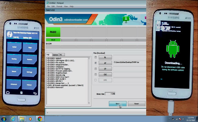 Instalar TWRP Recovery con Odin